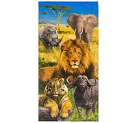 Lion King Big Five Towel Zoo Wildlife Safari Beach Towel