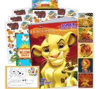 Lion King Coloring Book Set with Stickers - Bundle Includes Coloring Book Stickers Thank You Card Craft and Door Hanger
