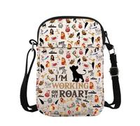 Lion King Cross Body Bag I'm Working On My Roar Messenger Bag Lion Gift Simba Shoulder Bag (Roar CB)
