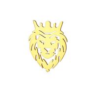 Lion King Crown Brooch Pin for Women Men Stainless Steel Punk Animal Lapel Collar Brooches Bag Backpack Dress Suit Jeans Jacket Accessories Pins Gothic Minimalist Birthday Jewelry for Clothing, S