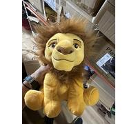 Lion King Cuddly Toy 24-30 cm, 5 Different Figures Simba Young or Ever, Nala, Timon or Pumbaa, Original Disney The Lion King 2021 Super Soft Plush Toy Stuffed Toy (Simba - Adult)