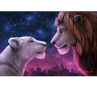 Lion King Diamond Painting Kits for Adults, 5D DIY Valentine's Day Diamond Art Kits for Beginners Round Full Drill Painting with Diamonds Gem Art Crafts for Home Wall Decor Gift 12x16 in / 30x40cm