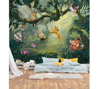 Childrens bedroom photo wallpaper giant wall mural Lion King green jungle art