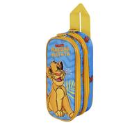 Disney Lion King Hakuna-3D Double Pencil Case, Blue, 22 x 9.5 cm