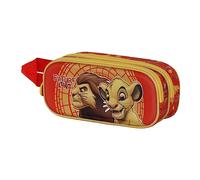 Lion King King-3D Double Pencil Case, Orange