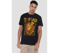 Lion King Men's The Father'S Day Mufasa Top Dad T-Shirt Black | Size: Small Lion King Black S
