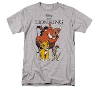 Lion King Men's The Simba Pumbaa T-Shirt Grey | Size: Medium Lion King Grey M