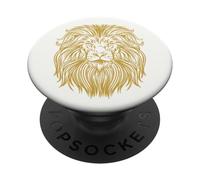 Lion King of Predators, Lions Tanzania Lion's Head PopSockets Adhesive PopGrip