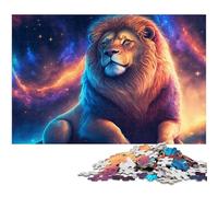 Lion King of The Jungle Jigsaw 1000 Piece Jigsaw Puzzle for Adults Educational Game Challenge Toy Secret Santa Gifts 1000 PCS(38x26cm)