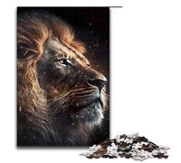 Lion King of The Jungle Jigsaw Puzzles for Adults Piece Challenging Puzzles Family Game Night Fun DIY Decorative Artwork 1000 PCS(75x50cm)