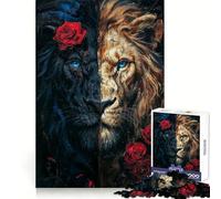 Lion King Painting 1000 Pieces Jigsaws Adults Puzzles Gifts Sharp Thinking Cozy Fun Fun Activity Game Night (38x26cm)