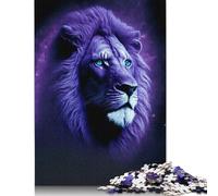 Lion King Purple Backgroun Puzzle 1000 Piece Adult Jigsaw Puzzle Wooden Puzzles for Adults Teenagers Teenager Man Woman Gift 1000pcs (75x50cm)