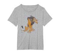Lion King Scar Classic T-Shirt, Women's Plus, Heather Grey, 6X