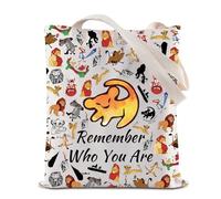 Lion King Tote Bag Remember Who You Are Reusable Grocery Shopping Bag Lion Simba Shoulder Bag (Remember Tote)