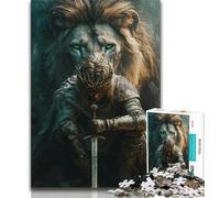 Lion Knight 1000 Piece Jigsaw Puzzles for Adults,Challenging Family Activity Games DIY Toy for Home Wall Decor Gifts (75x50cm)