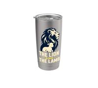 Lion Lamb Biblical Prophecy Stainless Steel Insulated Tumbler