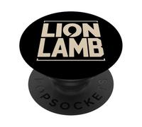 Lion Lamb Christian Jesus Symbol Faith Scripture PopSockets Adhesive PopGrip