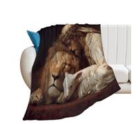 Lion Lamb God Soft Warm Throw Blanket for Couch Or Bed Luxury Bedroom Decor Giftable Holiday Blankets