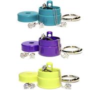 Lion Latch Travel Jewelry Box Case, Ring Holder on Shark Tank - Ring Holder for Women Girls with Keychain, Small Jewelry Organizer Boxes, Portable Ring Keeper Key Chain, Jewelry Storage Case