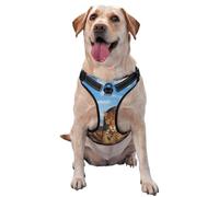Lion Leopard And Tiger Fight For Food Printed,Pet Harness,Adjustable Reflective Dog Harness,Pet Leash Vest,S