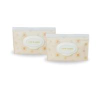Lion & Light Baby Wipes Dispenser | 2-Pack Travel Wipes Case | Wipe Holder for Diaper Bag | Portable & Refillable Wet Wipe Pouch | Reusable Wipes Case
