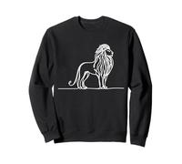 Lion Line Art Drawing Wildlife Animal Line Art Drawing Sweatshirt