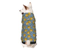 Lion Lions Head Lion Kids Blue Print Dog Hoodie For Small Dogs, Warm, Soft, And Breathable Sweatshirt, Easy To Wear Jumper, Pet Winter Weather Coat Pullover