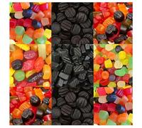 Lion Liquorice, Wine Gums, Fruit Salads, Football Gums & Poor Bens - Assorted Chewy Gums Mix (500g, Random Mixed Sweet)