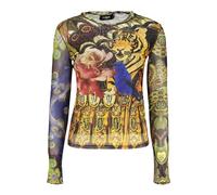 Lion Long-Sleeved T-Shirt - female - Desigual - Long Sleeve T-Shirts - Yellow - XS - Tops XS