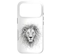 Lion Lover Abstract Line Scribble Art Cute Wild Kitten Case for iPhone 17 Pro