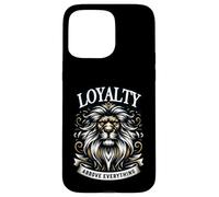 Lion loyalty strength honor crown statement motif Case for iPhone 15 Pro Max
