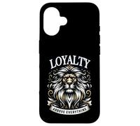 Lion loyalty strength honor crown statement motif Case for iPhone 16