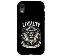 Lion loyalty strength honor crown statement motif Case for iPhone XR