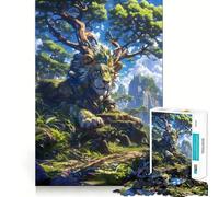 Lion Magic Temple Keeper 1000 Piece Puzzle For Adults Creative Play Snug Joint Real Challenge Night Activity (38x26cm)