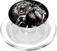 Lion majestic and proud in artistic style PopSockets PopGrip for MagSafe