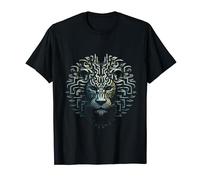 Lion Mandala Animal Motif Illustration Lion T-Shirt