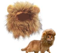 Lion Mane Costume for Cat Lion Mane Wig Hat With Ears Pet Costumes Cat Outfit for Halloween Party Furry Pet Clothing Accessories for Small Dog Kitten (S)