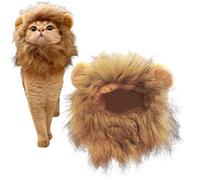 Lion Mane Costume - Funny Lion Headgear Wig | Cute Lion Mane Cat Wig Hair | Pet Lion Wig for Cats and Small Dogs | Realistic Lion Hat for Dress Up Party Cosplay