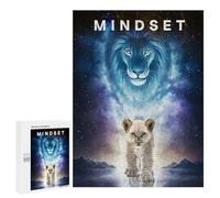 Lion Mindset Power Within, 500 PCS Displayable Picture Puzzle, Mindful Gift for Adults - for A Rewarding Weekend Challenge