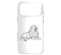 Lion Minimalist Hand Drawn Sketch Art Case for iPhone 17 Pro Max