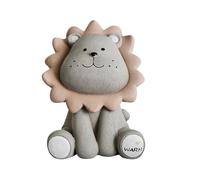Lion Money Box Cartoon Cute Creative Coin Bank Children Child Piggy Nursery Adorable Gift Saving Animal Home Figurines(Grey lion-big)