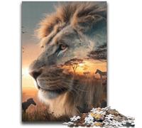 Lion Mountain Range Jigsaws 2000 Pieces for Adults,Learning Educational Toys Family Games with Matching Poster And Trivia Sheet (70X100cm)