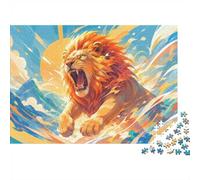 Lion Mountain Sun 1000 Piece Mini Jigsaw Puzzle For Adults Challenge Game