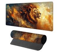 Lion Mouse Mat, Mouse Pad 600x300x3mm, Desk Mat Large, XXL Gaming Mousepad, Desk Accessories Keyboard Pad, Office Accessories Gaming Mousemat, for Computers Laptop Office Large Mousemat, Yellow Z-1097