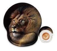 Lion Mouse Pad with Wrist Support Sunflower Mousepad Wrist Rest Carp Gel Mouse Mat Gaming Cushion Mouse Pads for Computer Office Work Women Men Kids