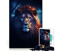 Lion Mysterious 1000 Pieces Jigsaw Puzzles for Adults Cozy Fun Clear Hue Family Game Xmas Santa Gift (50x75cm)