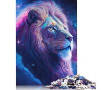 Lion Neon Jigsaw Puzzles Puzzle for Adults Kids. 1000 Pieces Great Gifts Challenge Toy Educational Game Home Decoration for Educational Games Gifts 1000pcs (40x28cm)