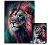 Lion Neon1000Piece Jigsaw Puzzle Puzzles for Adults Birthday Gift Idea Challenging Brain Teaser Game 1000 PCS(75x50cm)