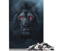 Lion Night Mist Glow Eyes 1000 Piece Jigsaw Puzzle for Adults Family Game Teens Jigsaw Puzzle 1000pcs (75x50cm)
