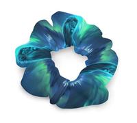 Lion Northern Lights Trendy Scrunchies Hair for Women Classic Elastic Thick Ponytail Holders Hair Bands